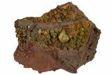Yellow-Green Adamite Crystals On Limonite - Ojuela Mine, Mexico #183424-1